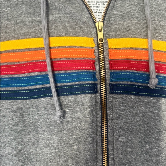 Aviator Nation Heather Gray 5 Stripe Hoodie - Picture 4 of 7